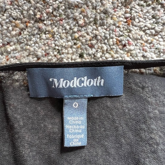 Mod cloth cheer for tiers black sheer ruffled women’s size 0 dress NWOT - Picture 6 of 7